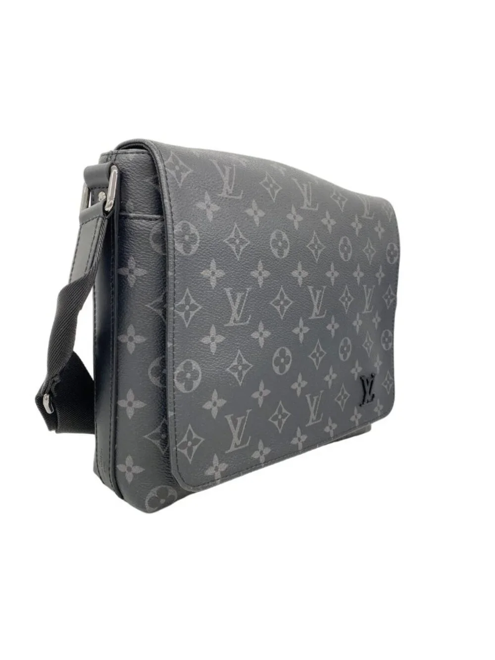 Louis Vuitton Shoulder Bag Monogram Eclipse District PM Black